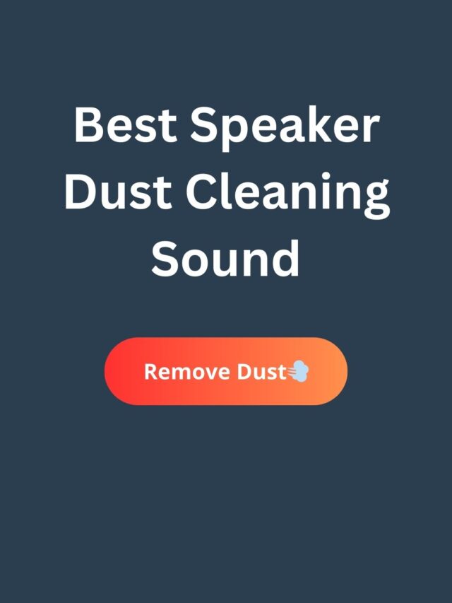 Best Speaker Dust Cleaning Sound